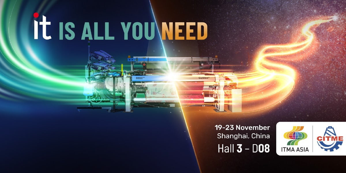 ITEMA GROUP exhibits at ITMA Asia + CITME for the first time together in China the new rapier weaving machines R9500EVO and GalileoRX