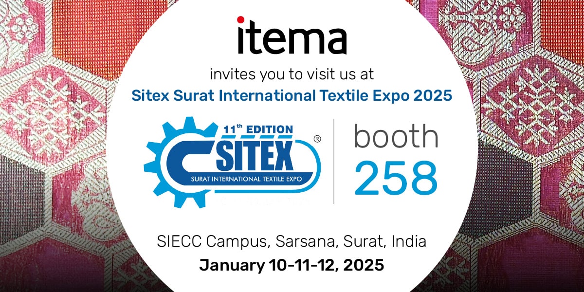 Itema at SITEX 2025: on show the complete weaving machines range to producing Saree Fabrics