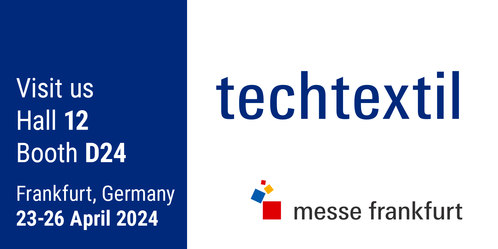 Itema showcases the Itematech weaving solutions at Techtextil 2024 in Frankfurt, Germany from April, 23rd to April, 26th  