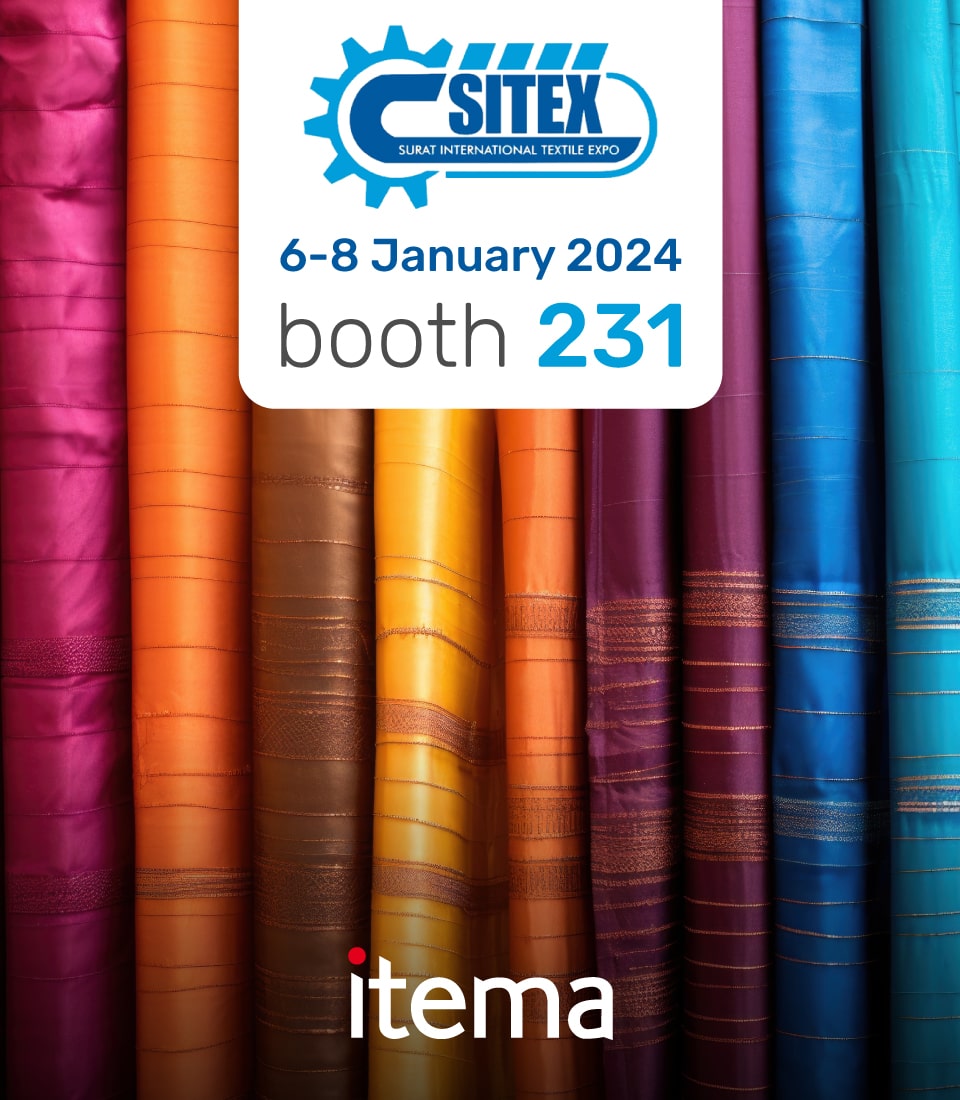 Itema partecipa al Surat International Textile Expo (SITEX) 2024 dal 6 all’8 gennaio presso lo stand 231