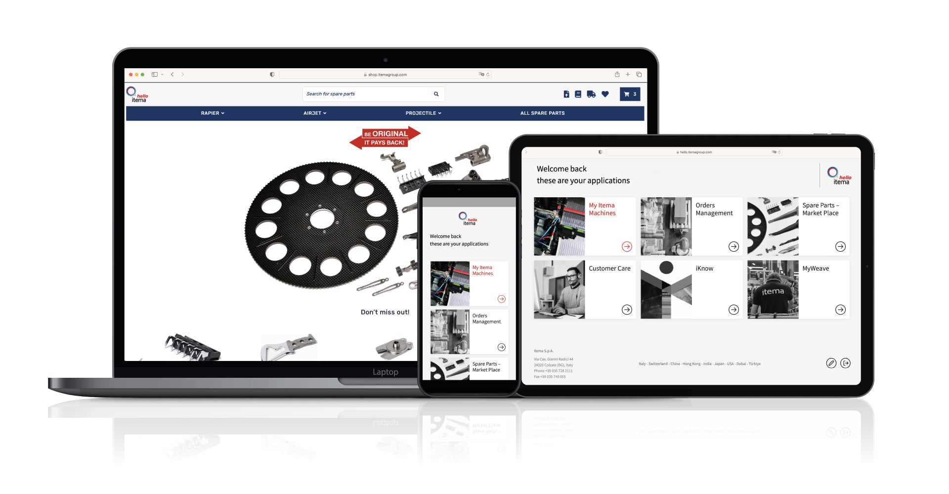 HelloItema on multiple devices
