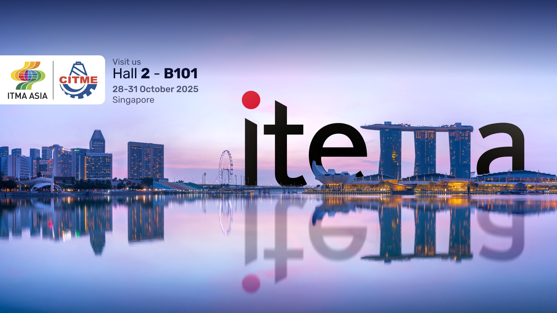 Itema partecipa a ITMA Asia + CITME 2025 a Singapore presentando un nuovo telaio ad aria e una serie di innovazioni.